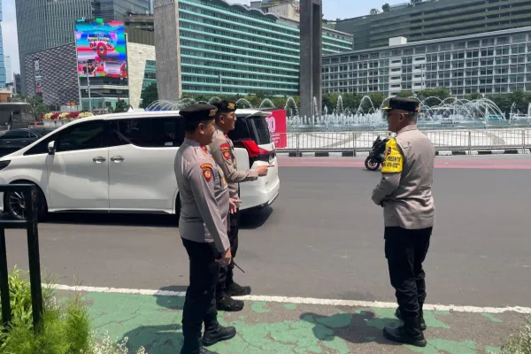 Polri Pastikan Keamanan di Kawasan Bundaran HI, Cek Langsung Personel Ops Merdeka Jaya 2025