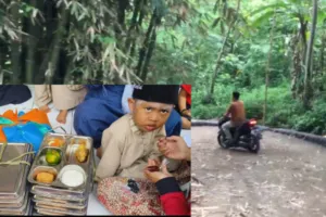 Suasana penuh kebahagiaan tampak saat pendistribusian makanan bergizi dibagikan kepada anak-anak, yang antusias menyambut kehadiran tim.
