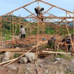 Capai 47 Unit, Proyek Huntara Brimob Polda Sumbar di Pauh Terus Dikebut