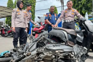 Sopir Bus Ditetapkan Tersangka dalam Laka Beruntun di Simpang Muning Kediri