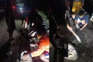 Warga Duko Kembang Gotong Royong Perbaiki Jalan Berlubang, Utamakan Keselamatan Pengendara