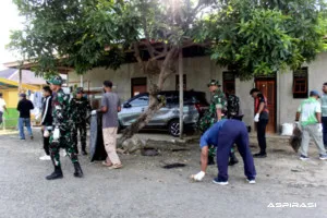 Brigif 28 Bari Fola Turun Tangan, Hari Buruh Jadi Momentum Gotong Royong