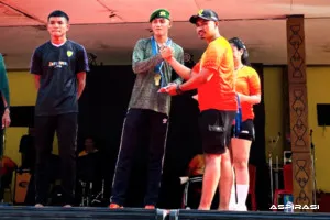 Prajurit Bari Fola Dominasi Festival Kiarono, Serda Yohan Pelapory Juara 1 Lari 5K HUT Halmahera Utara