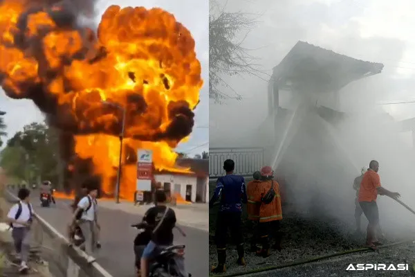 Pom Mini di Sukosari Terbakar Hebat, Tiga Orang Luka Akibat Semburan Api