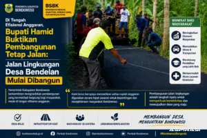 Di Tengah Efisiensi Anggaran, Bupati Hamid Buktikan Pembangunan Tetap Jalan: Jalan Lingkungan Desa Bendelan Mulai Dibangun