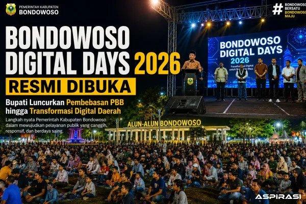 Bondowoso Digital Days 2026 Resmi Dibuka, Bupati Luncurkan Pembebasan PBB hingga Transformasi Digital Daerah