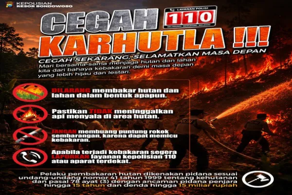 Jangan Main Api! Kapolres Aryo Warning Keras: Karhutla Bisa Bikin Pelaku Dipenjara 15 Tahun dan Didenda Rp15 Miliar