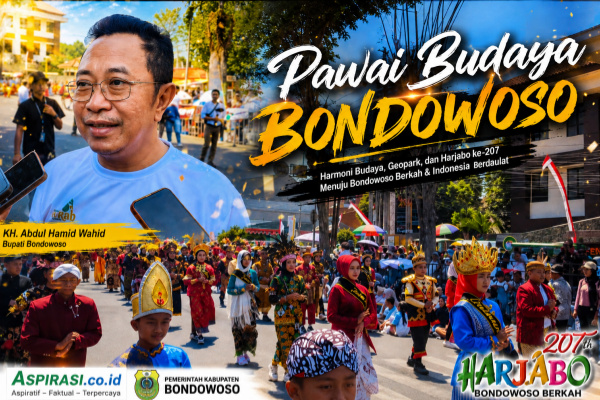 Pawai Budaya HARJABO ke-207 Pecah, 4.125 Pelajar Warnai Bondowoso dengan Harmoni Budaya dan Geopark