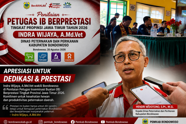 Petugas IB Bondowoso Tembus Penilaian Berprestasi Jatim, Hendri: Bukti SDM Peternakan Mumpuni