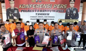 Polresta Banyuwangi Grebek 10 Bandar Narkoba, Sita 4,4 Kg Sabu & Ribuan Pil