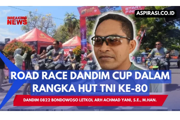 Dandim 0822 Bondowoso Buka Kejuaraan Road Race Dandim Cup Seri 3 Dalam Rangka HUT TNI ke-80
