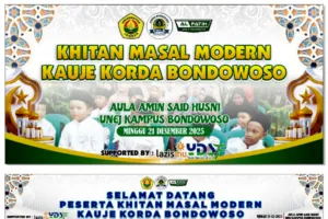 KAUJE Bondowoso Gelar Bhakti Sosial Khitan Massal Modern, 50 Anak Yatim dan Dhuafa Terbantu