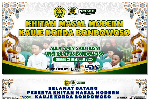 KAUJE Bondowoso Gelar Bhakti Sosial Khitan Massal Modern, 50 Anak Yatim dan Dhuafa Terbantu