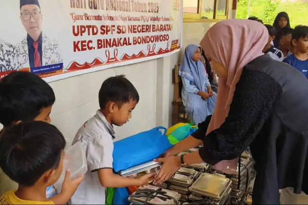 MBG di Masa Liburan Sekolah: Siswa SDN Baratan Terima Makan Bergizi Gratis 3 Hari