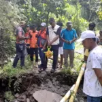 Jembatan Penghubung Antar Dusun di Klekean Botolinggo Ambruk Diterjang Arus Sungai