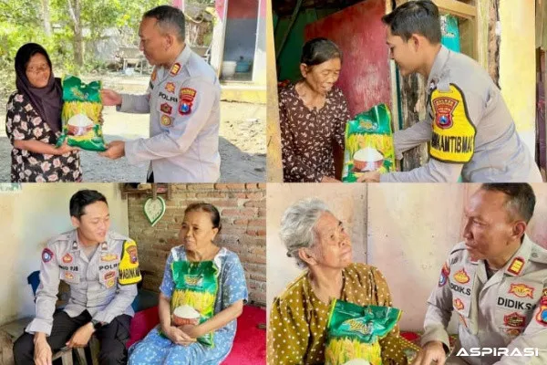 Aksi Nyata AKP Didik Sugiarto di Hari Raya Idul Fitri, Kepedulian Polri Hangatkan Warga Bondowoso
