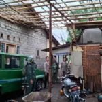 Angin Puting Beliung Terjang Sukosari, Polri Tancap Gas Amankan Warga