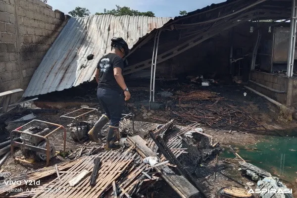 Gudang Warga di Prajekan Terbakar, Diduga Akibat Korsleting Listrik, Kerugian Capai Rp40 Juta
